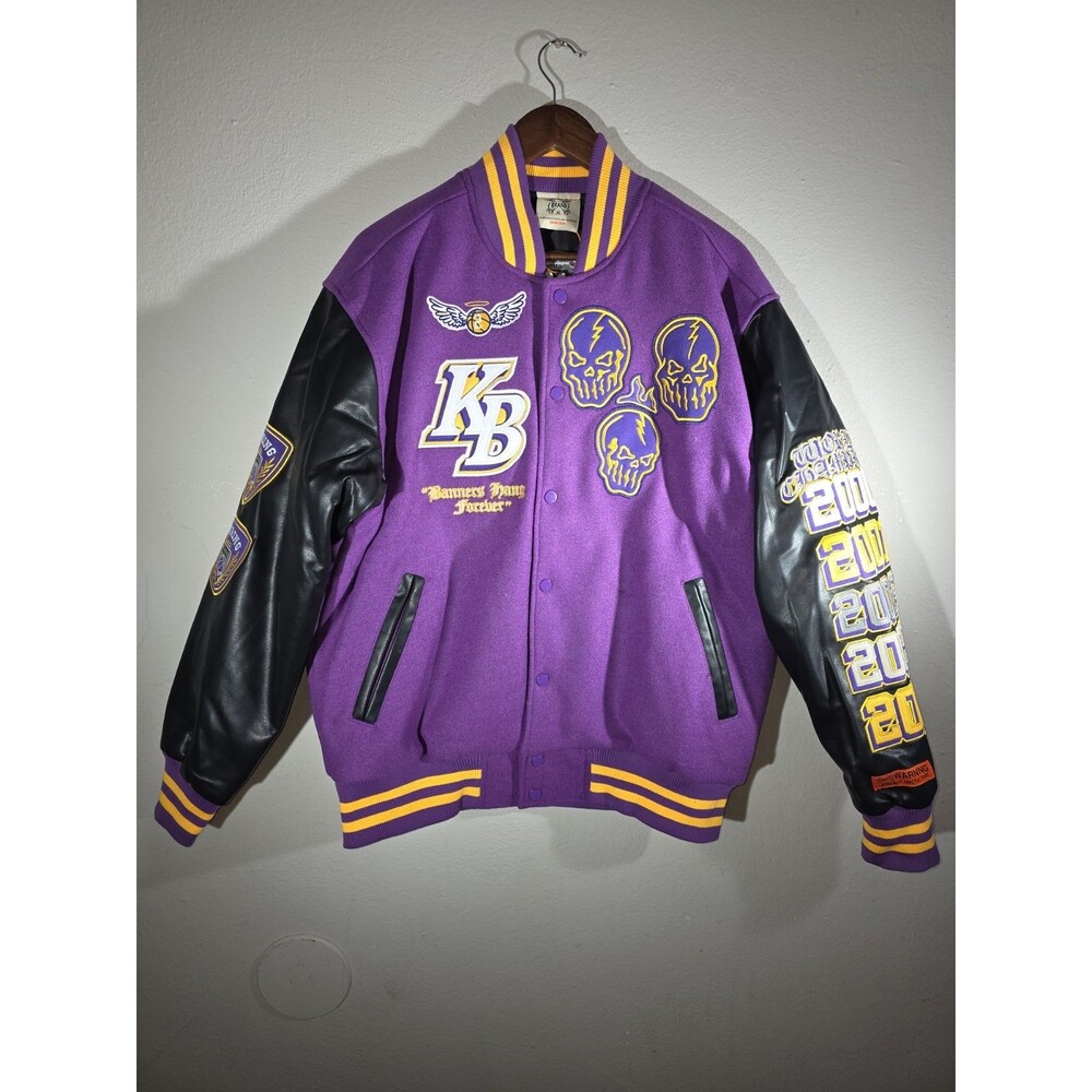 Kobe Bryant Tribute Varsity Jacket BRANDX STUDIO Mamba Forever 8 24 Lakers XL
